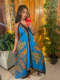 Vestido batik azul