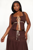 Conjunto Saia Sunny - Chocolate